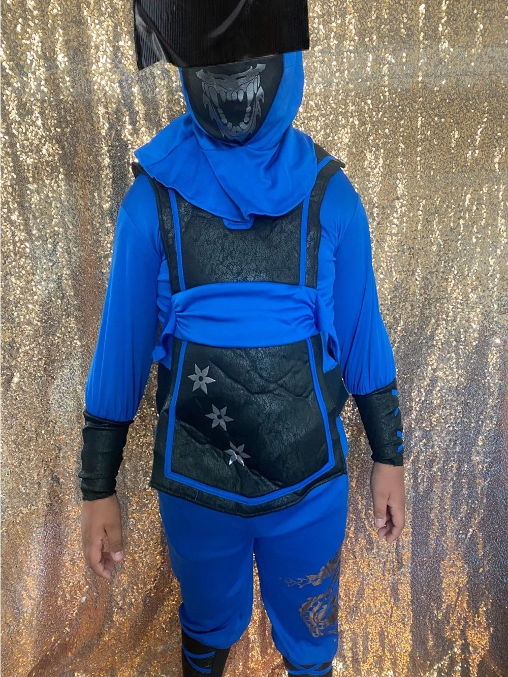 Spirit Blue and Black Ninja Costume with Mask